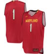 #1 Maryland Terrapins Under Armour Replica Basketball Performance Jersey - Red 2019