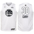 Youth 2018 NBA All-Star Warriors Stephen Curry White Jersey