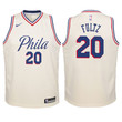 Youth 76ers Markelle Fultz White Jersey-City Edition