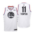 Youth 2019 NBA All-Star Warriors #11 Klay Thompson White Jersey