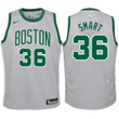 Youth Celtics Marcus Smart Gray Jersey-City Edition