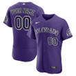 Colorado Rockies Nike Alternate Replica Custom Jersey - Purple