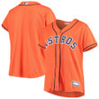 Houston Astros Women's Plus Size Alternate Replica Team Jersey - Orange