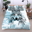 3D Snowy Native Wolf Cotton Bed Sheets Spread Comforter Duvet Cover Bedding Sets