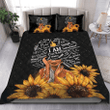3D Black Girl Sunflower I Am Courageous Unique Brilliant Fabulous Cotton Bed Sheets Spread Comforter Duvet Cover Bedding Sets