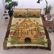 3D Bee Home Bee Happy Cotton Bed Sheets Spread Comforter Duvet Cover Bedding Sets