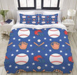 3D Baseball Match Cotton Bed Sheets Spread Comforter Duvet Cover Bedding Sets