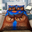 3D Autumn Couple Owl Cotton Bed Sheets Spread Comforter Duvet Cover Bedding Sets