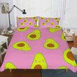 3d Cartoon Avocado Duvet Quilt Cover Bedding Set Pillowcase