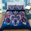 3D Colorful Panther Head Cotton Bed Sheets Spread Comforter Duvet Cover Bedding Sets