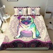 3D Colorful Pug Mandala Cotton Bed Sheets Spread Comforter Duvet Cover Bedding Sets