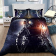 3d Astronaut And The Moon Bedding Set (Duvet Cover & Pillow Cases)
