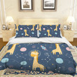 3d Cartoon Giraffe Rocket Bed Sheets Duvet Cover Bedding Set Great Gifts For Birthday Christmas Thanksgiving