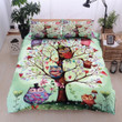 3D Owl With The Tree Cotton Bed Sheets Spread Comforter Duvet Cover Bedding Sets
