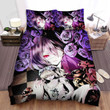Another Mei Misaki With Eye Patch And Blue Roses Bed Sheets Spread Comforter Duvet Cover Bedding Sets