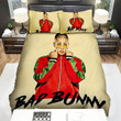 Bad Bunny In Funky Sunglasses Bed Sheets Spread Comforter Duvet Cover Bedding Sets