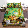 Bambi Playing With Butterflies And Friends Bed Sheets Spread Duvet Cover Bedding Sets