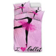 Ballet Girl I Love Ballet Cotton Bed Sheets Spread Comforter Duvet Cover Bedding Sets
