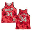 Hakeem Olajuwon Houston Rockets Galaxy Hardwood Classics Jersey Red