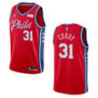 76ers Seth Curry Statement Edition Swingman Jersey Red