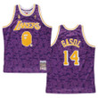 Los Angeles Lakers Marc Gasol BAPE X Mitchell Ness Jersey Hardwood Classics Purple