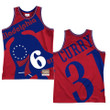 Seth Curry Philadelphia 76ers Blown Out Fashion Throwback Jersey Red