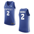 Kentucky Wildcats #2 Jarred Vanderbilt College Basketball Jersey - Blue