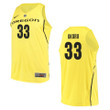 Oregon Ducks #33 Francis Okoro College Basketball Jersey - Yellow