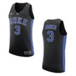 Duke Blue Devils #3 Tre Jones College Basketball Jersey - Black