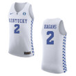 Kentucky Wildcats #2 Ashton Hagans College Basketball Jersey - White