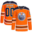 Edmonton Oilers adidas Home Pro Custom Jersey - Orange