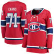Jake Evans Montreal Canadiens Women's Home Breakaway Player Jersey - Red