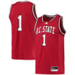 #1 NC State Wolfpack adidas Reverse Retro Jersey - Red