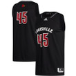 #45 Louisville Cardinals adidas Swingman Jersey - Black
