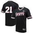 Mississippi State Bulldogs adidas Replica V-Neck Baseball Jersey - Black