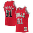 Dennis Rodman Chicago Bulls Mitchell & Ness 1996-97 Hardwood Classics NBA 75th Anniversary Diamond Swingman Jersey - Red