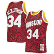 Hakeem Olajuwon Houston Rockets Mitchell & Ness 1993-94 Hardwood Classics Wildlife Swingman Jersey - Red