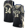Giannis Antetokounmpo Milwaukee Bucks Jordan Brand 2022/23 Statement Edition Swingman Jersey - Black