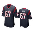 Texans Charlie Heck Game Navy Jersey