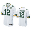 Packers Aaron Rodgers White Game Jersey 100 Seasons