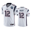 Patriots Tom Brady Super Bowl LIII Champions Limited Jersey White Men