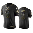 Men's Saints #3 Wil Lutz Black Golden Edition Jersey
