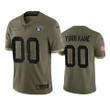 Raiders Custom Limited Jersey Olive 2022 Salute To Service