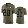 Chiefs Justin Reid Jersey Olive 2022 Salute To Service