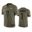Eagles Haason Reddick Jersey Olive 2022 Salute To Service