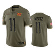 Commanders Carson Wentz Limited Jersey Olive 2022 Salute To Service