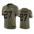 Chargers J.C. Jackson Jersey Olive 2022 Salute To Service