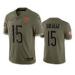 Bears Trevor Siemian Limited Jersey Olive 2022 Salute To Service