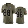 Cowboys Michael Irvin Limited Jersey Olive 2022 Salute To Service