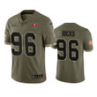 Buccaneers Akiem Hicks Jersey Olive 2022 Salute To Service